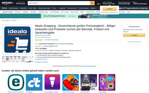idealo Shopping - Deutschlands großer ... - Amazon.de