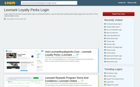 Lexmark Loyalty Perks Login - Loginii.com