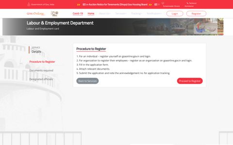 Labour and Employment card - Goa Online, Government of ...