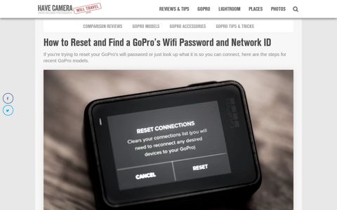 How to Reset & Find a GoPro's Wifi Password & Network ID
