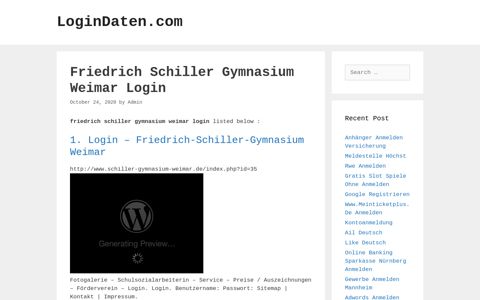 Friedrich Schiller Gymnasium Weimar - Login - LoginDaten.com