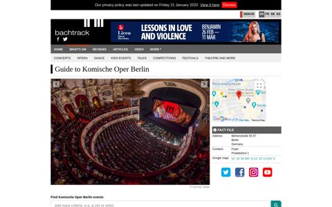 Guide to Komische Oper Berlin | Bachtrack