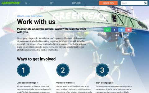 Work with us - Greenpeace New Zealand - Greenpeace.org