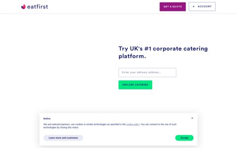 Try UK's #1 corporate catering platform | EatFirst