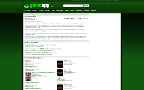 Id Software - GameSpy