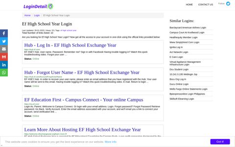 Ef High School Year Login Hub - Log In - LoginDetail
