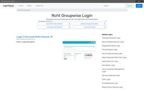 Rcht Groupwise - Login | Cornwall NHS Intranet - LoginFacts