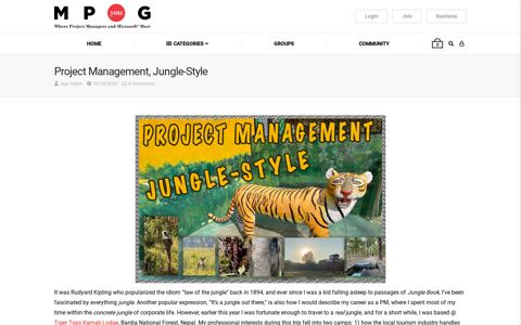 Project Management, Jungle-Style – MPUG