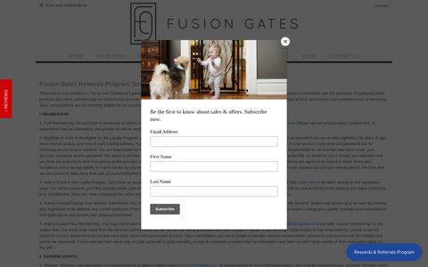Fusion Gates Rewards Program Terms & Conditions