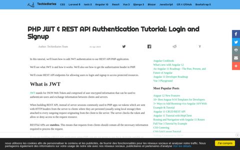 PHP JWT & REST API Authentication Tutorial: Login and Signup