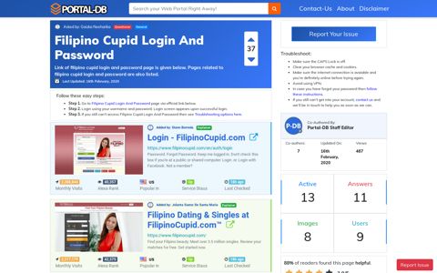 Filipino Cupid Login And Password