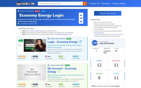 Economy Energy Login - Logins-DB
