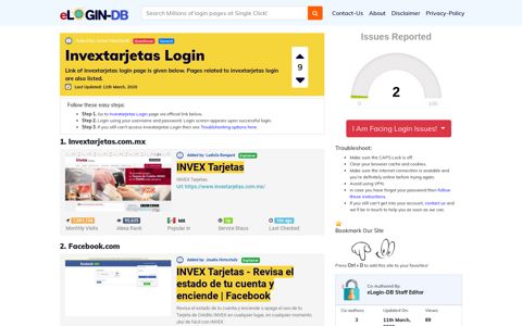 Invextarjetas Login - A database full of login pages from all ...