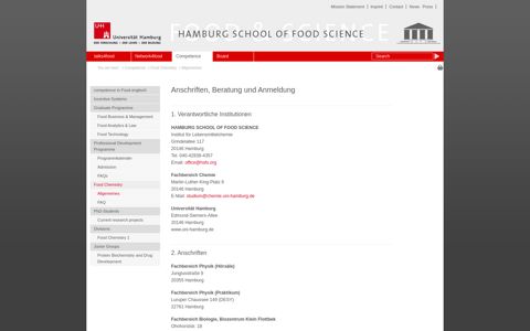 Anschriften, Beratung und Anmeldung - Hamburg School of ...