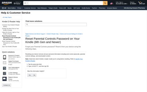 Amazon.com Help: Reset Parental Controls Password on ...