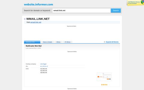 wmail.link.net at WI. MailEnable Web Mail - Website Informer