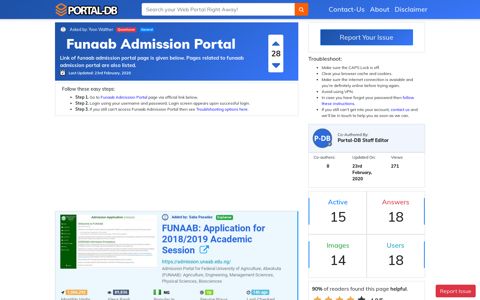 Funaab Admission Portal