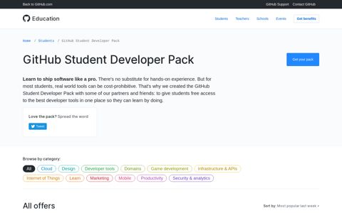 Want to offer your product in the GitHub Student Developer ...