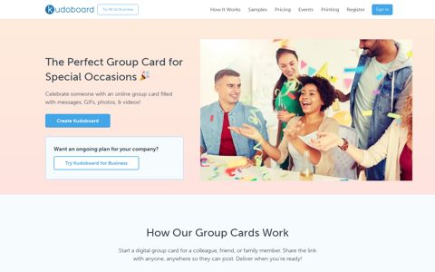Kudoboard: Group Card For Special Occasions