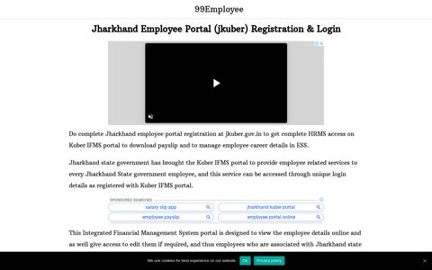 Jharkhand Employee Portal (jkuber) Registration & Login