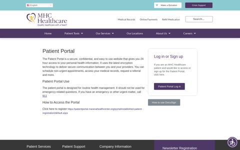 Patient Portal – MHC Healthcare