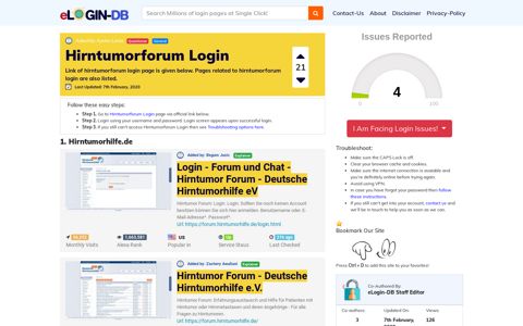 Hirntumorforum Login - A database full of login pages from all ...