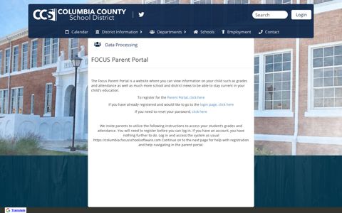 FOCUS Parent Portal - Columbia County School District