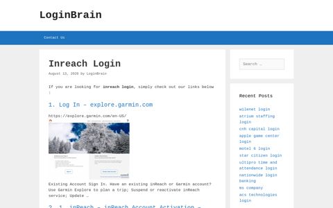 Inreach - Log In - Explore.Garmin.Com - LoginBrain