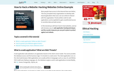 How to Hack a Website: Online Example - Guru99