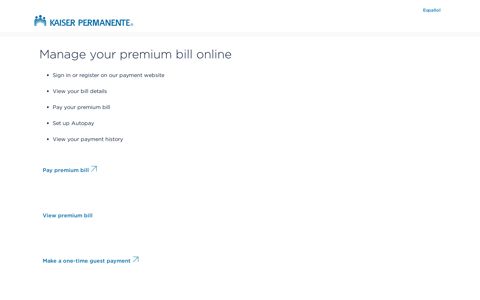 View and Pay Premium Bill - Kaiser Permanente