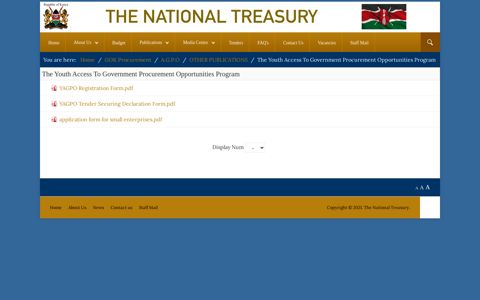 A.G.P.O - The National Treasury