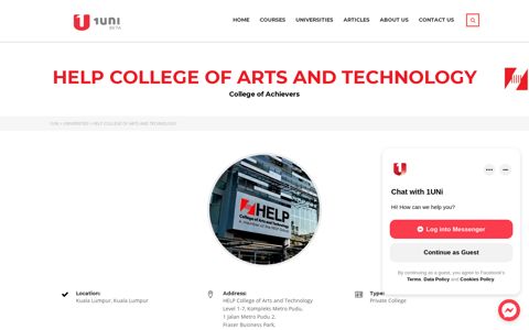 HELP College of Arts and Technology - 1UNi