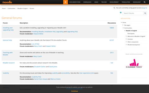 Moodle in English: Forums - Moodle.org
