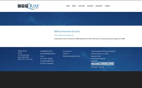 NSW Communities & Justice - CMM Quay Legal Group