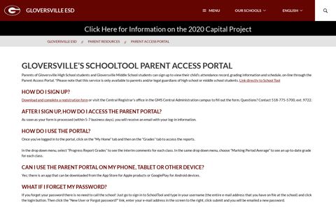 Parent Access Portal - Gloversville ESD
