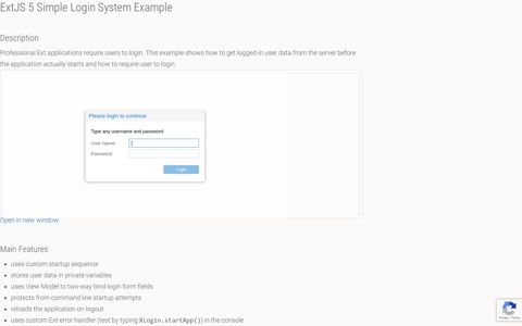 ExtJS 5 Simple Login System Example - Learn from Saki