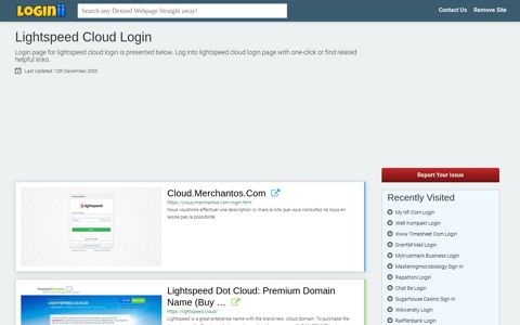 Lightspeed Cloud Login - Loginii.com