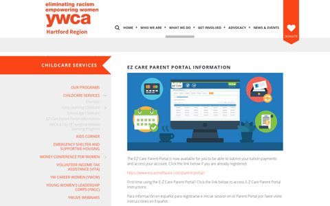 EZ Care Parent Portal Information - YWCA Hartford Region