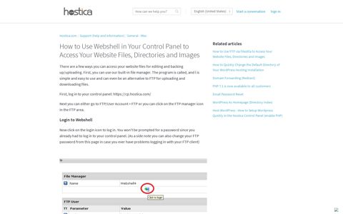 How to Use Webshell in Your Control Panel to ... - Hostica.com