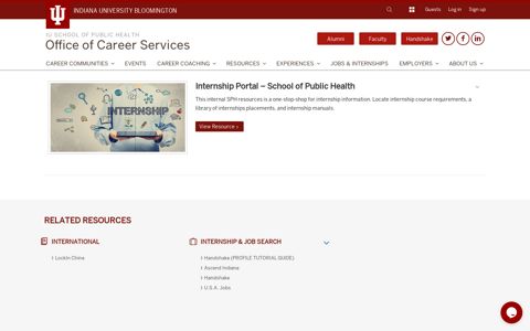 Internship Portal – School of Public Health – Office of Career ...
