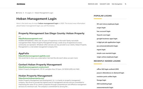 Hoban Management Login ❤️ One Click Access - iLoveLogin