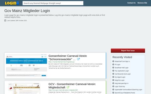 Gcv Mainz Mitglieder Login - Loginii.com
