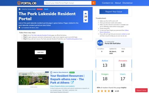 The Park Lakeside Resident Portal