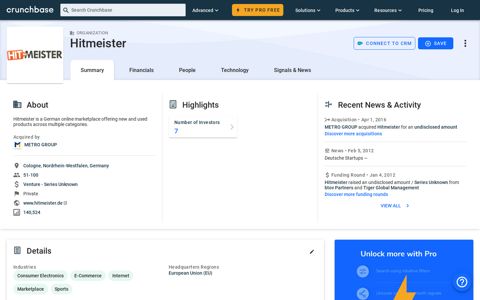 Hitmeister - Crunchbase Company Profile & Funding