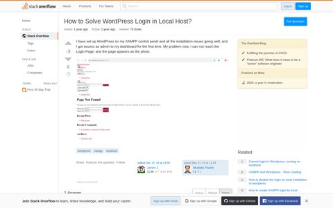 How to Solve WordPress Login in Local Host? - Stack Overflow