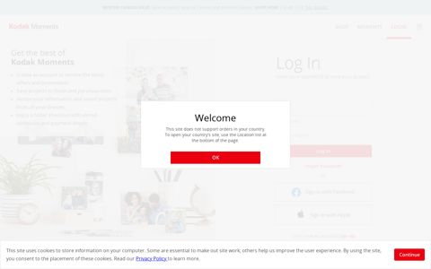 login / signup - Kodak Moments