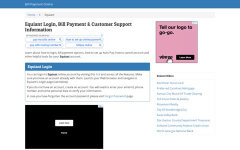 Equiant Login, Bill Payment & Customer Support Information
