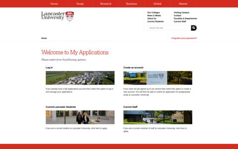 My Applications - Lancaster University