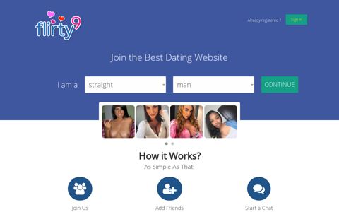 Flirty9.com - free online flirt and dating community - Website ...