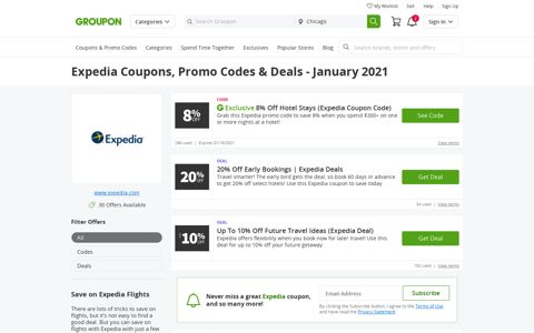 Expedia Coupons, Codes, 20% Off Deals - December 2020